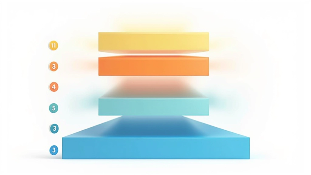 Diagram znázorňující problém překrývajících se vrstev v CSS