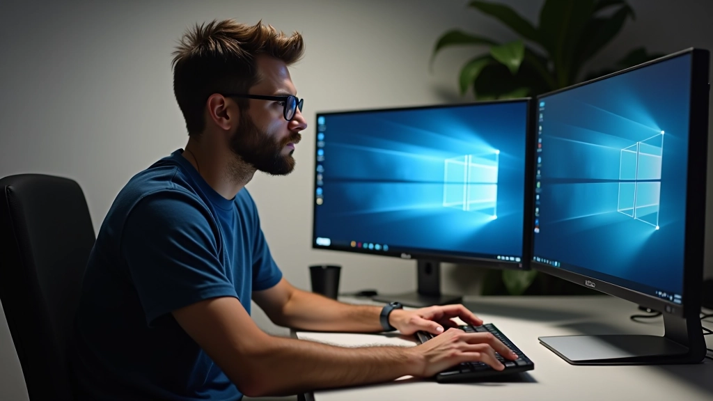 Webdesigner pracuje na laptop při implementaci sticky navigace